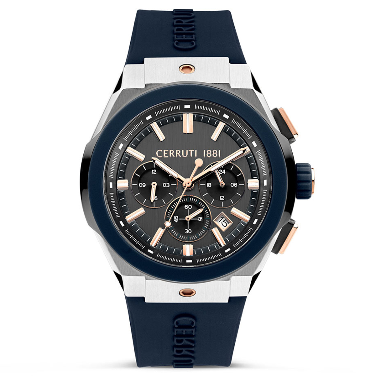 MONTRE CERRUTI HOMME CHRONO SILICONE